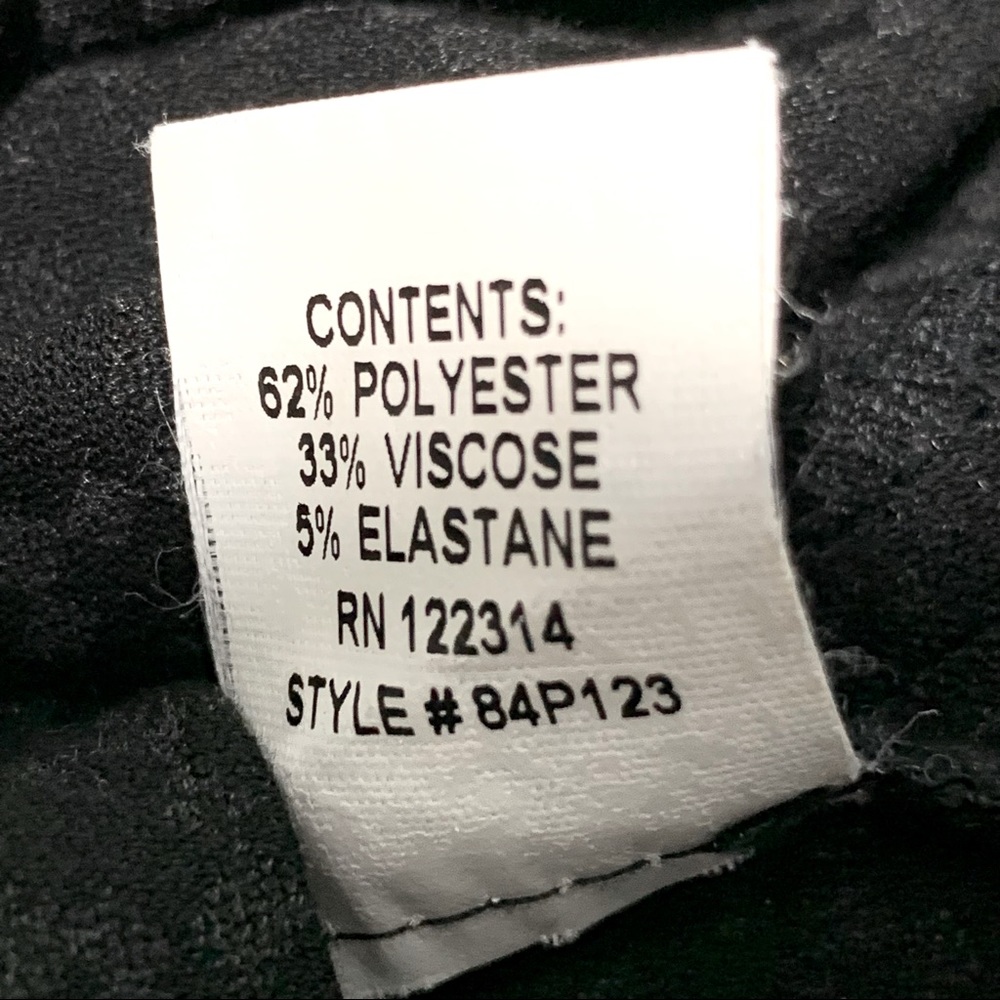 PEACE OF CLOTH Patterned Trouser Blk Sz 6 Stretch 5% Viscose Blend Front… - Picture 9 of 10